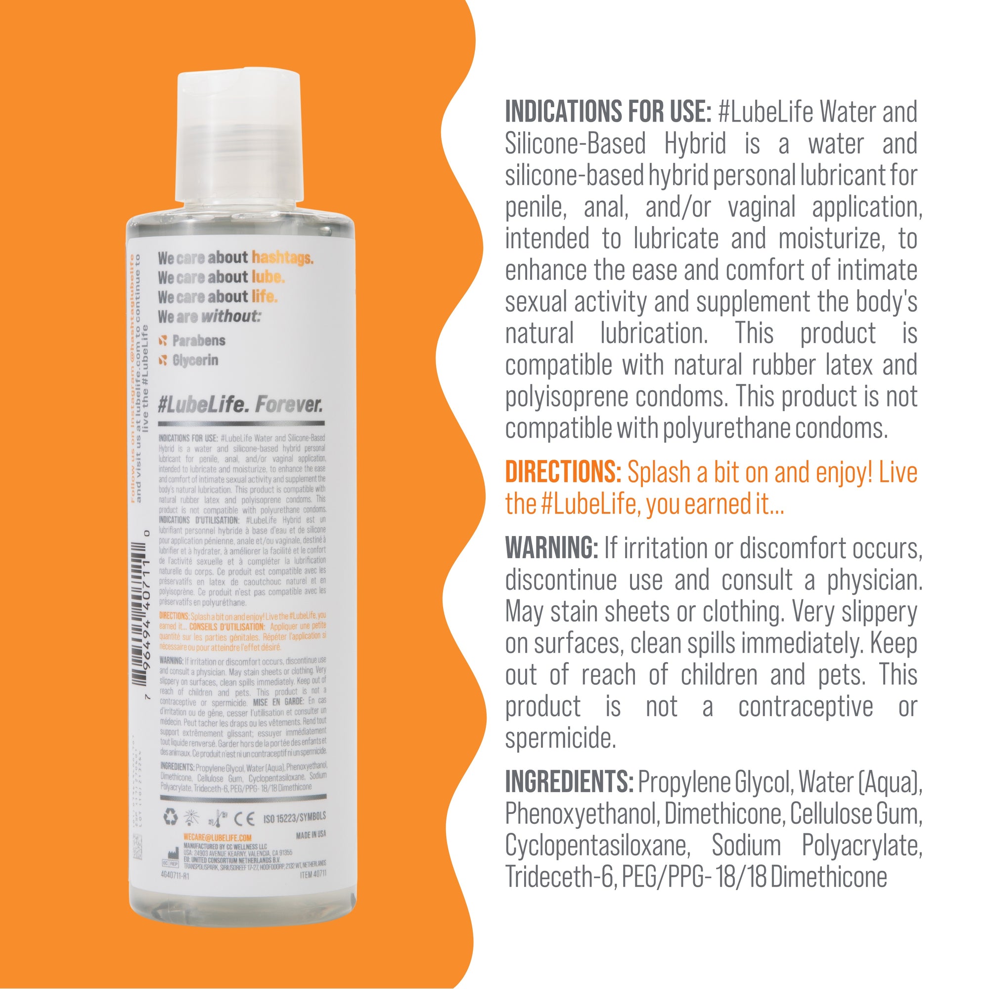 Water- and Silicone-Based Hybrid Lubricant