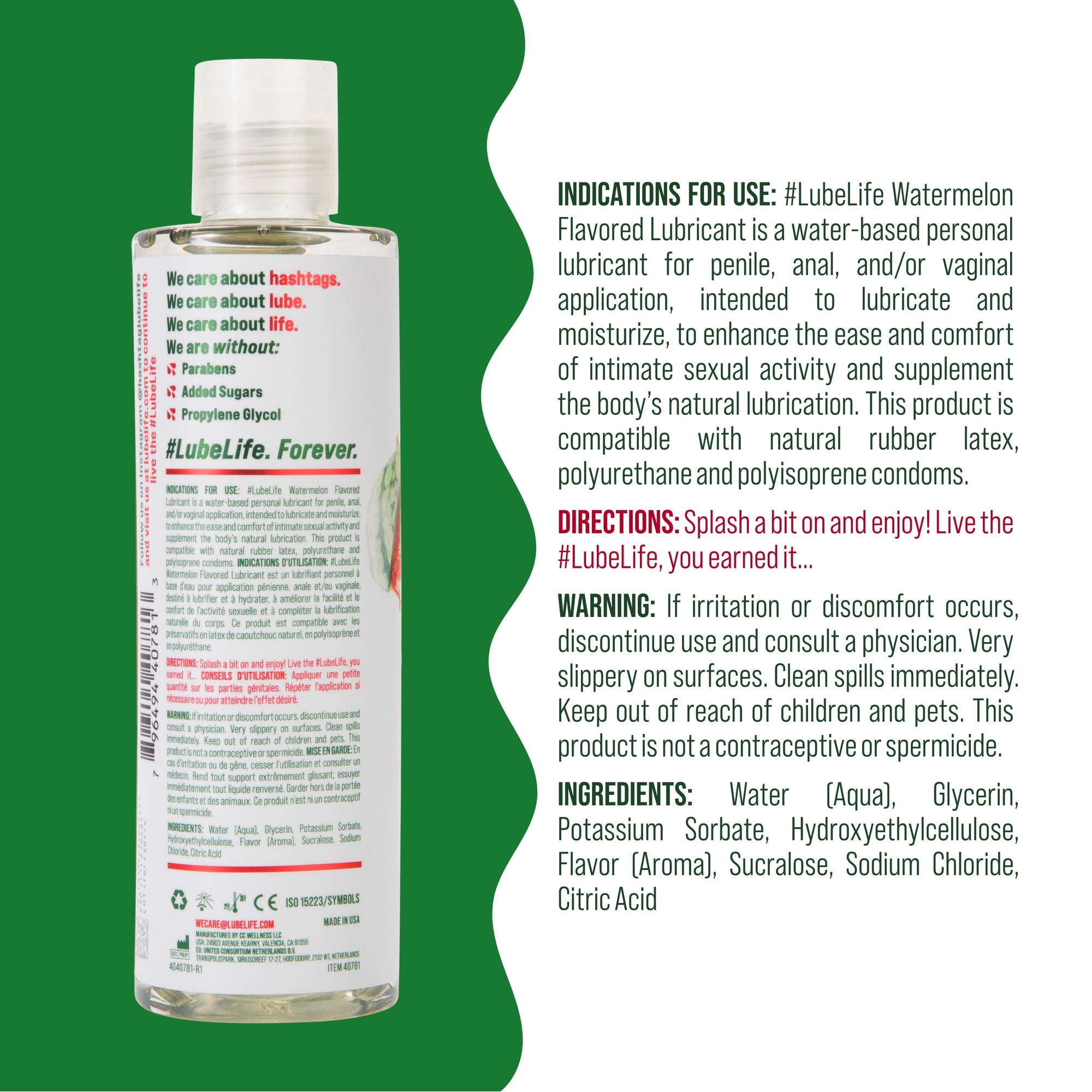 Water-Based Watermelon Flavored Lubricant
