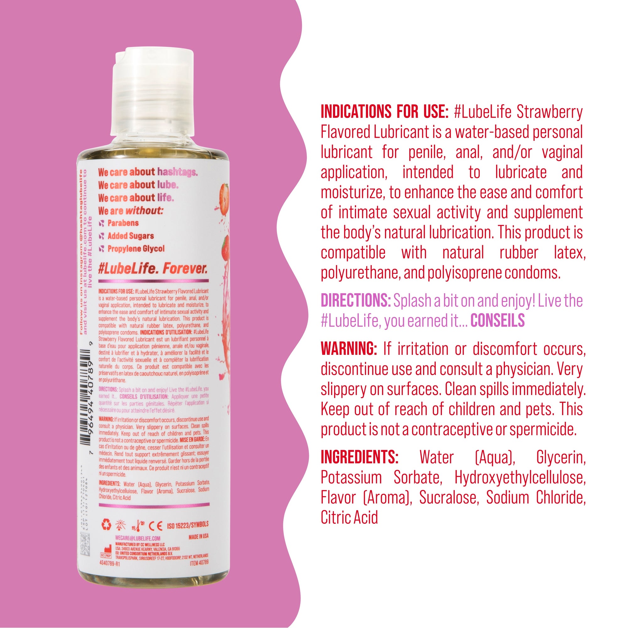 Water-Based Strawberry Flavored Lubricant