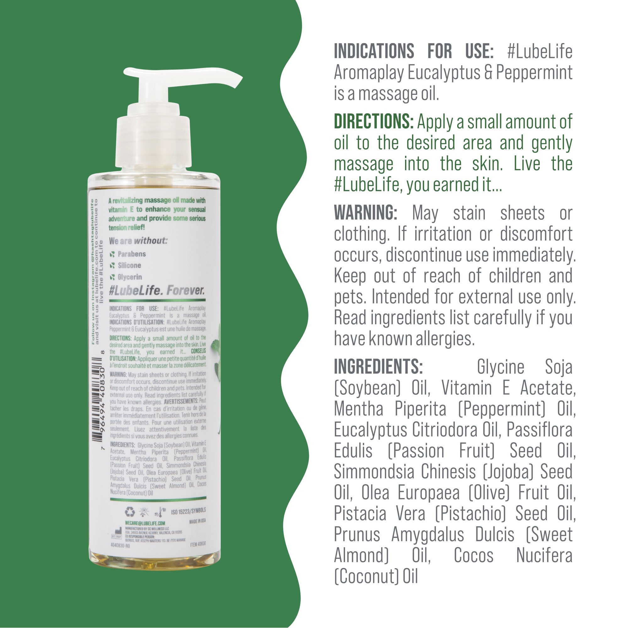 Aromaplay Eucalyptus and Peppermint Massage Oil