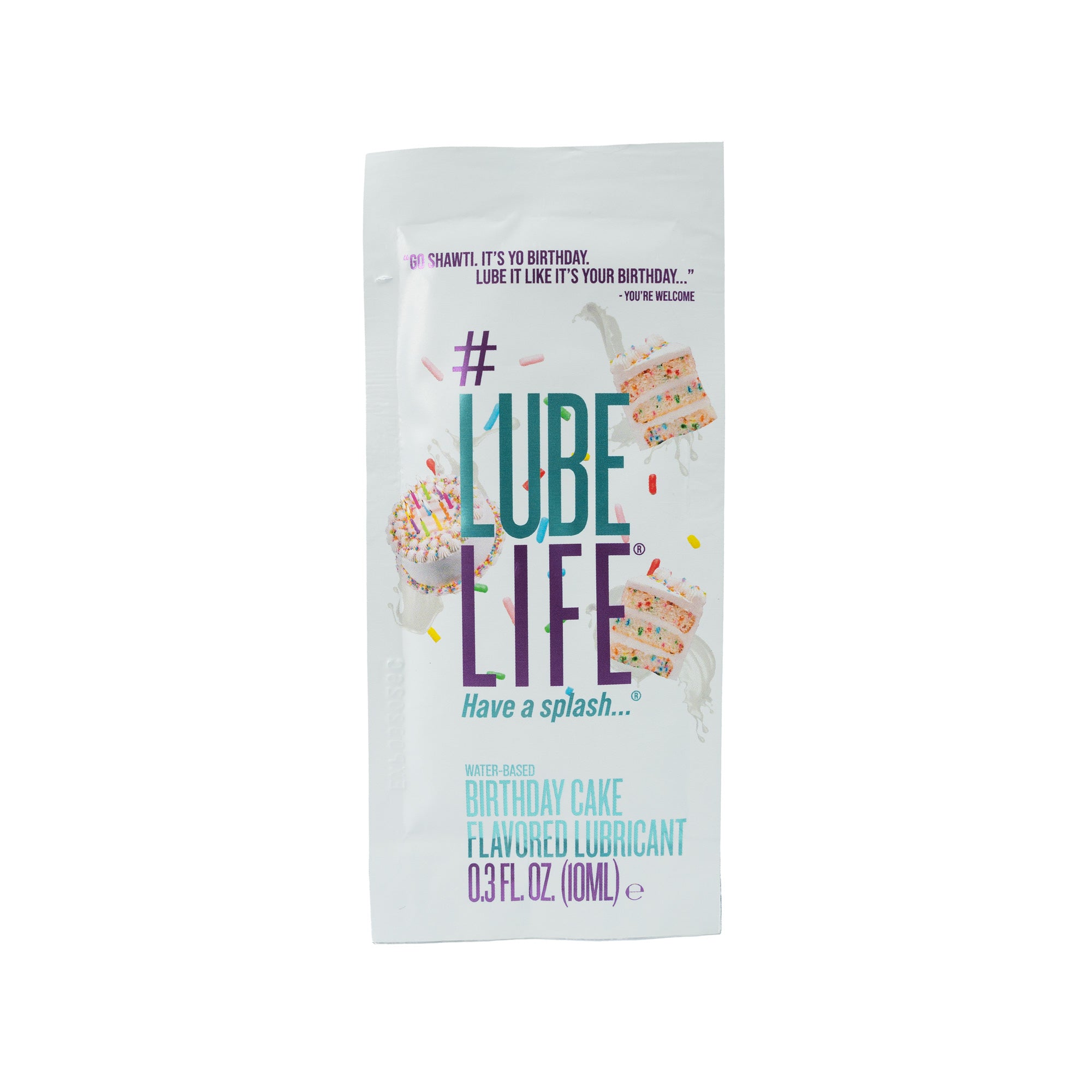 WaterBased Birthday Cake Flavored Lubricant Sample Lubelife