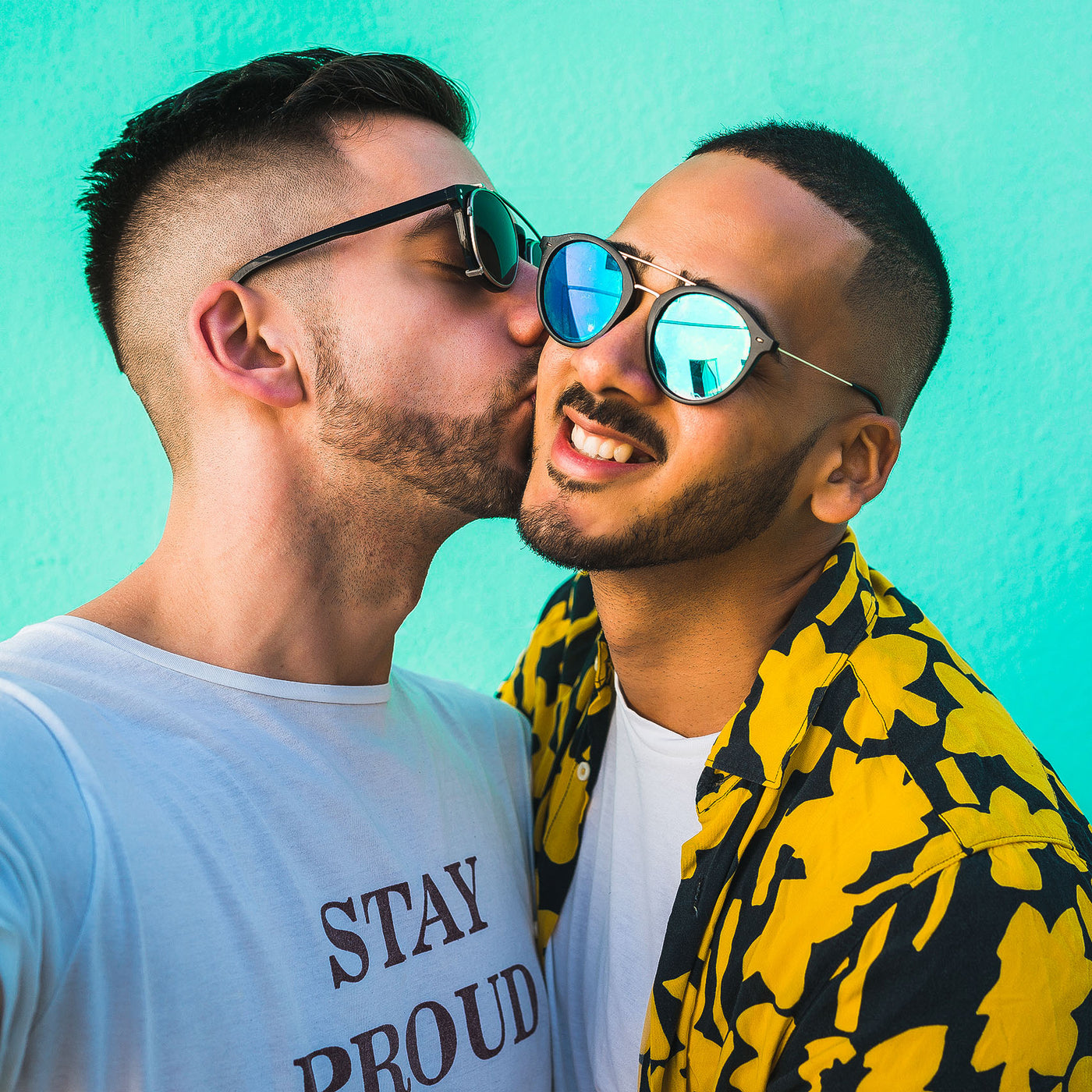 Man kissing another man