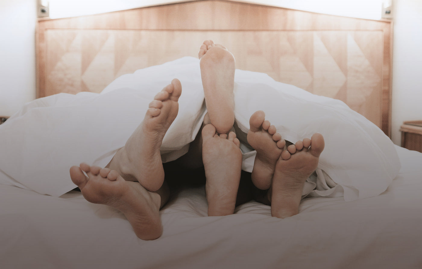 3 some on bed