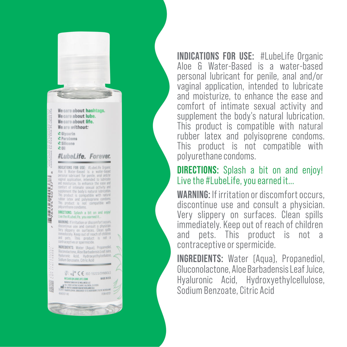 Organic Aloe & Water-Based Lubricant Organic Aloe & Water-Based Lubricant