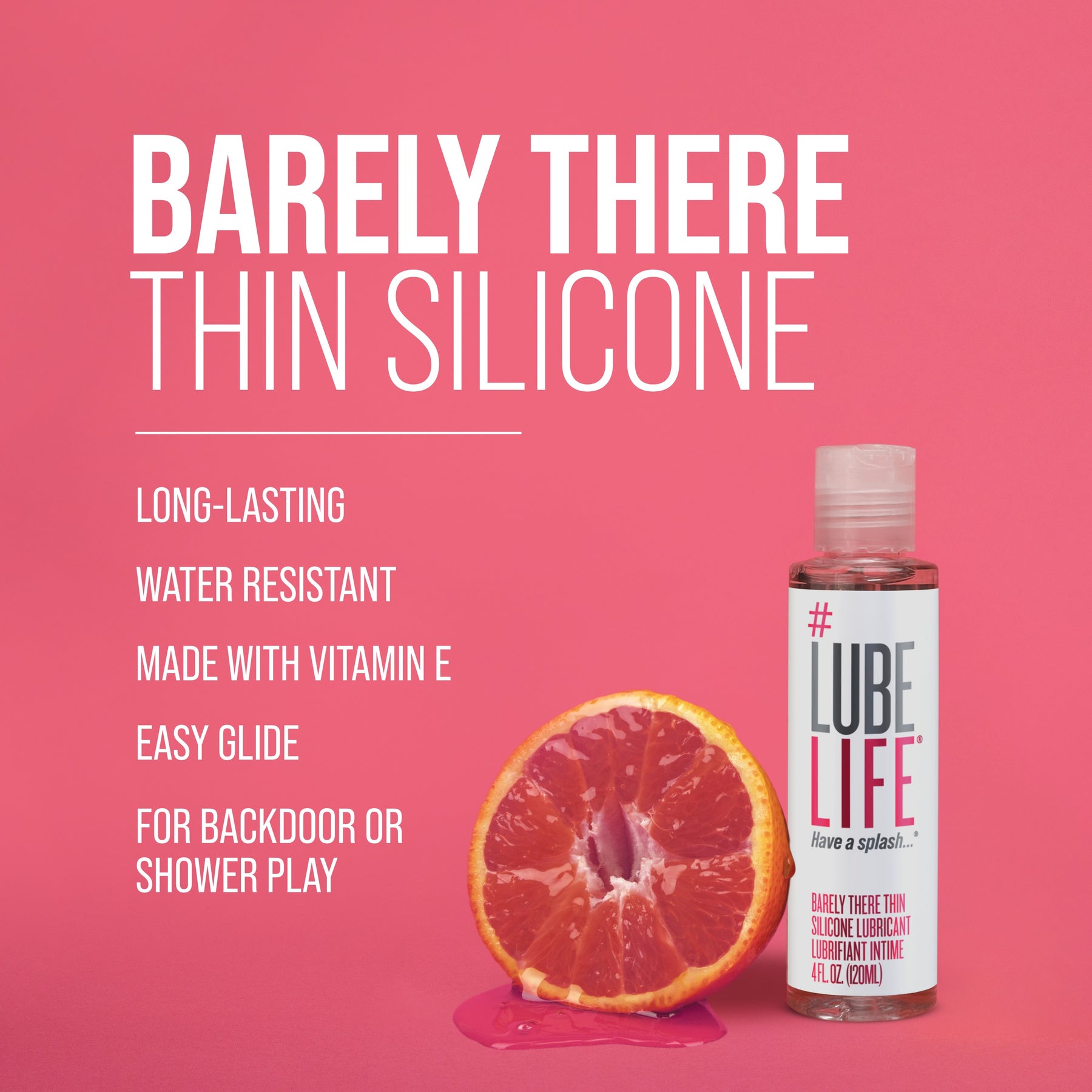 Lubelife Barely There Thin Silicone-Based Lube Long Lasting Water Resistant  8Oz