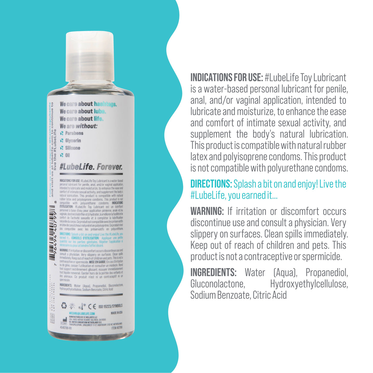 Water-Based Hypoallergenic Toy Lubricant, 8oz - #Lubelife Water-Based Hypoallergenic Toy Lubricant, 8oz - #Lubelife