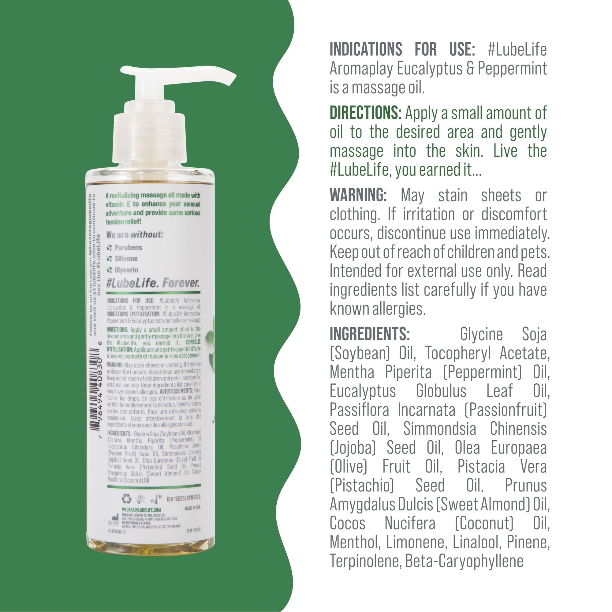 Aromaplay Eucalyptus and Peppermint Massage Oil