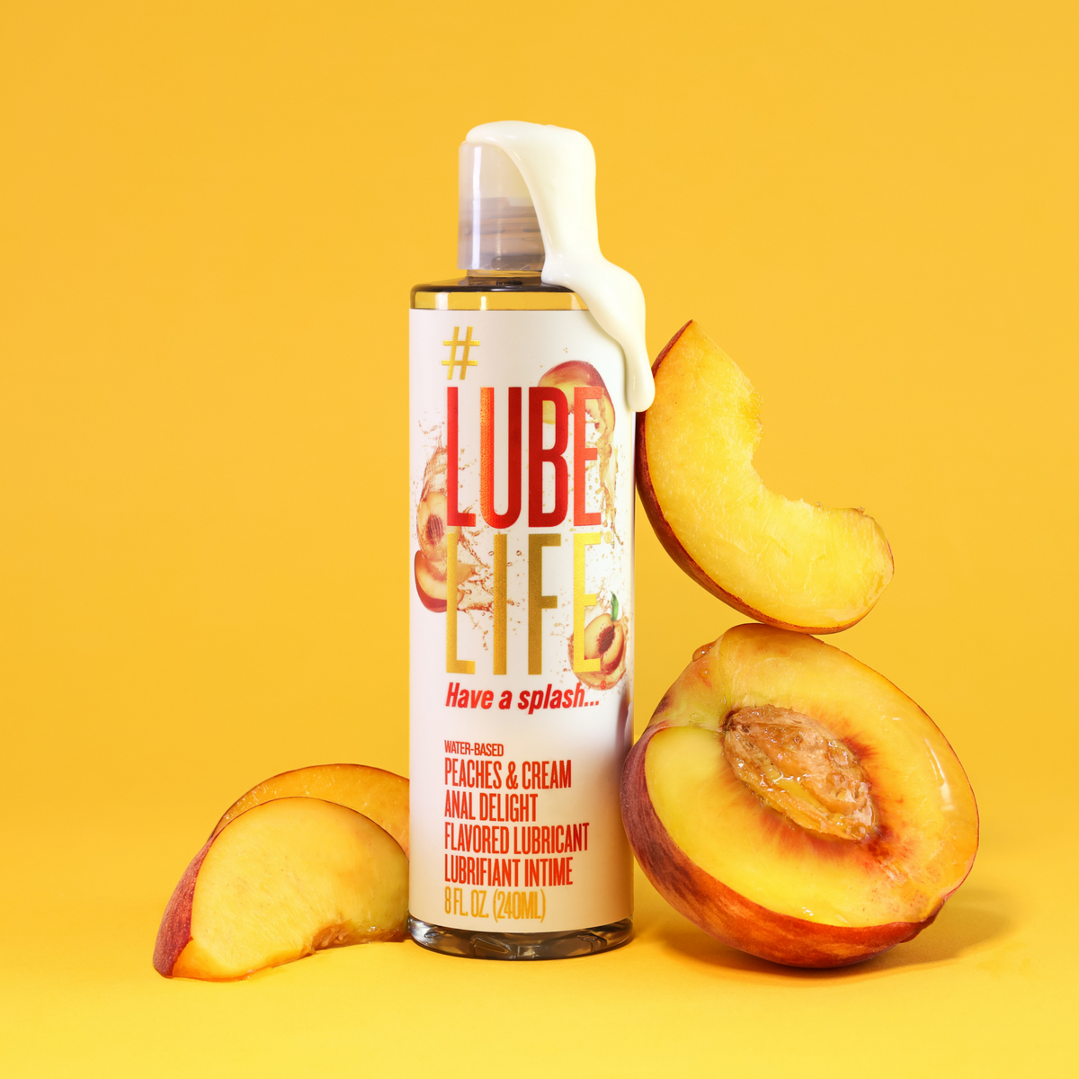 LubeLife Peaches & Cream Anal Delight Flavored Anal Lube for Couples