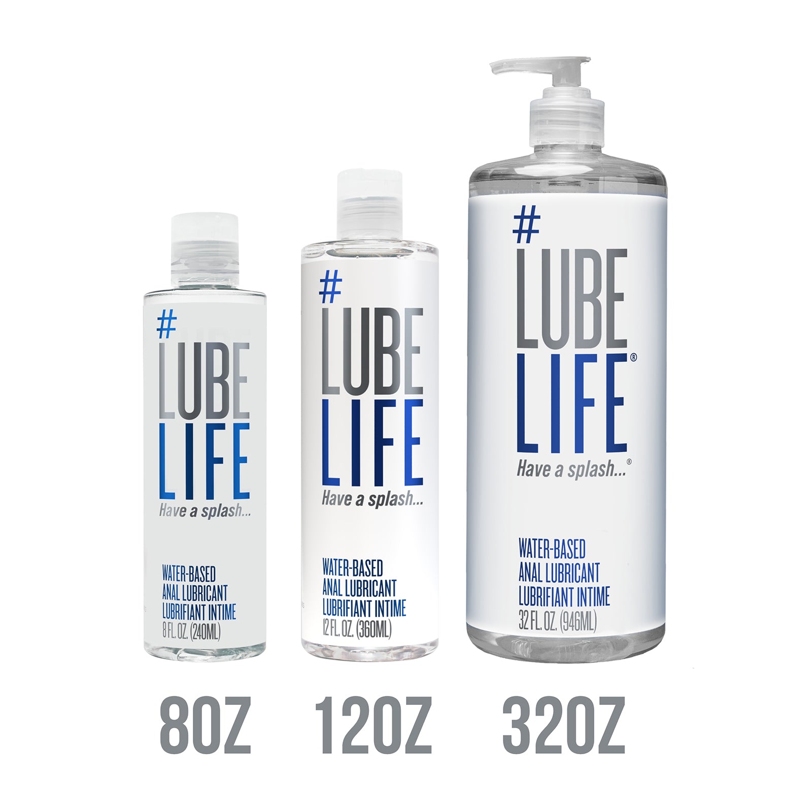 LubeLife Water Based Personal Lubricant, 8 oz Sex Lube for Men